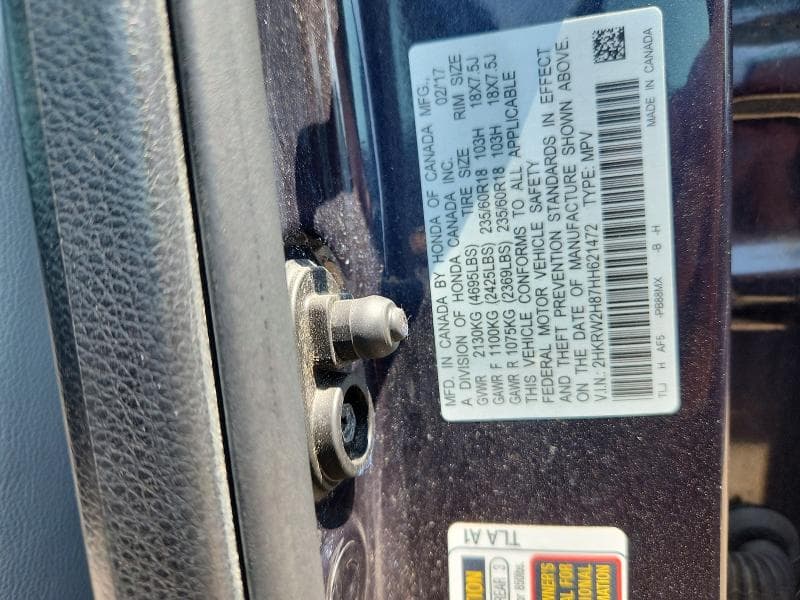 2017 HONDA CR-V EXL 13