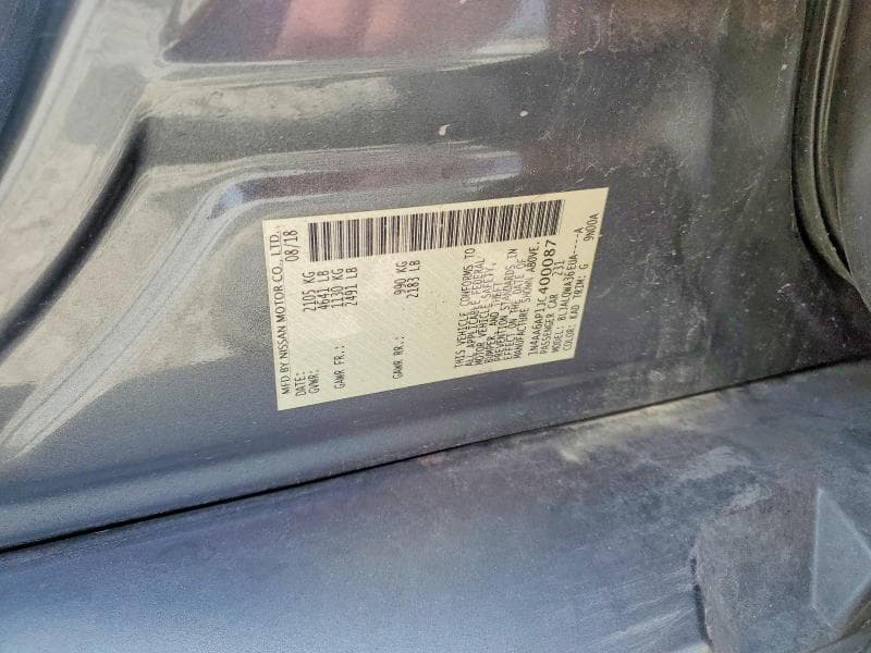 2018 NISSAN MAXIMA 3.5 S 3.5 S 12