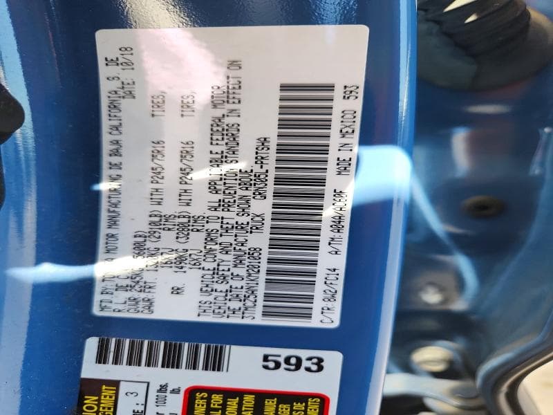 2019 TOYOTA TACOMA SR5 V6 SR5 V6 12