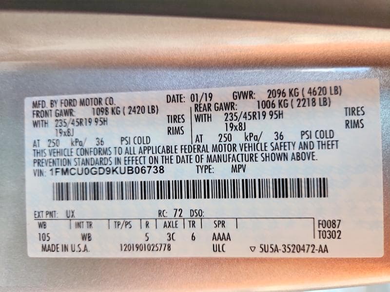 2019 FORD ESCAPE SE 13