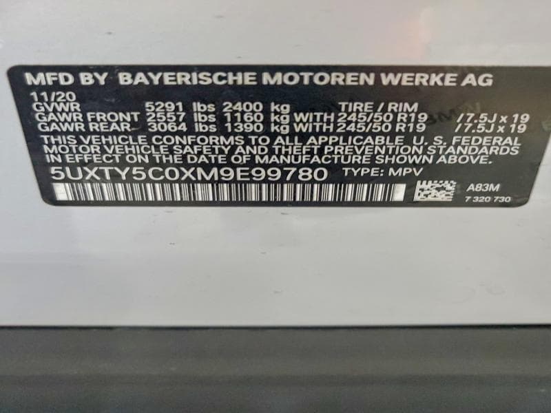 2021 BMW X3 XDRIVE30I 14