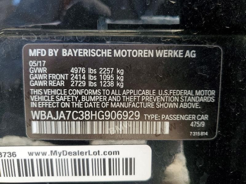 2017 BMW 530 XI 12