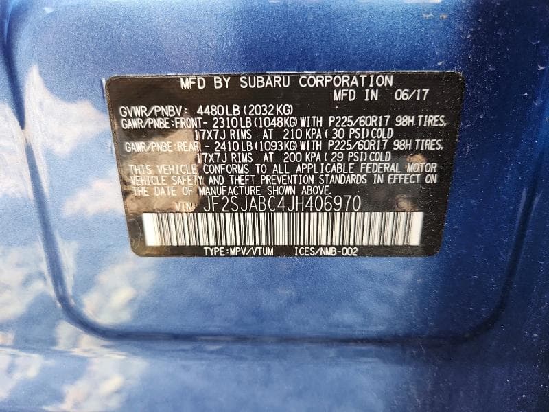 2018 SUBARU FORESTER 2.5I 12