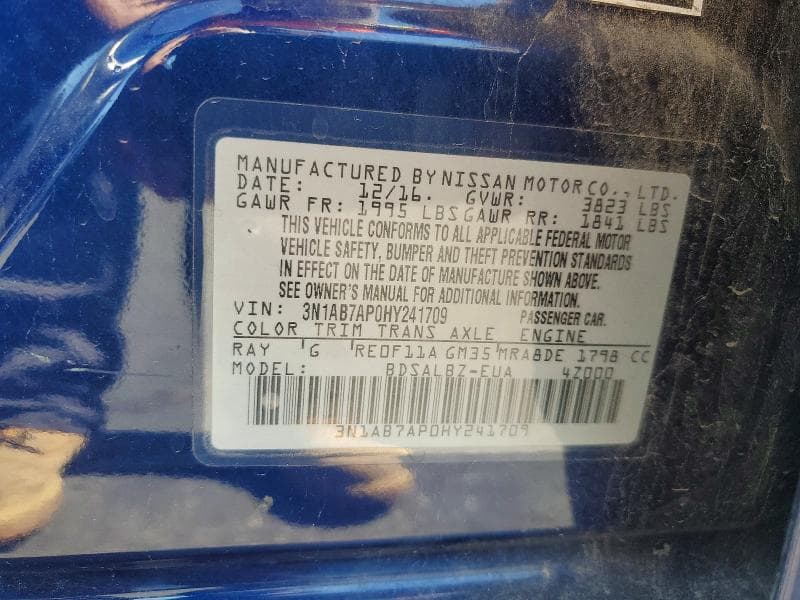 2017 NISSAN SENTRA S 12