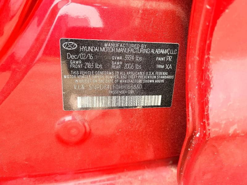 2017 HYUNDAI ELANTRA VALUE EDITION VALUE EDITION 12