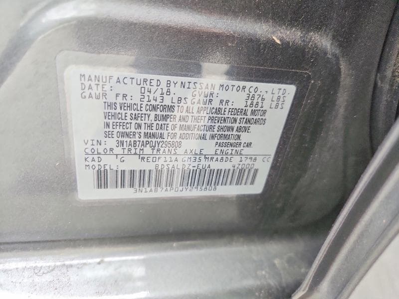 2018 NISSAN SENTRA SV 12