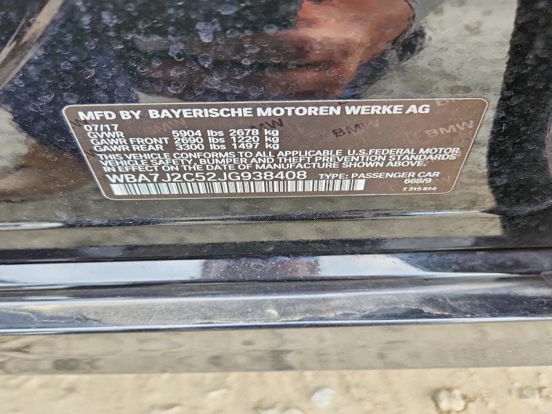 2018 BMW 740 XE XE 12