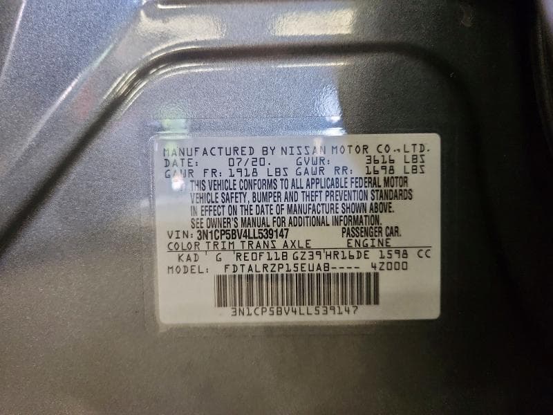 2020 NISSAN KICKS S S 13