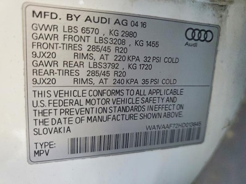 2017 AUDI Q7 PRESTIGE 14