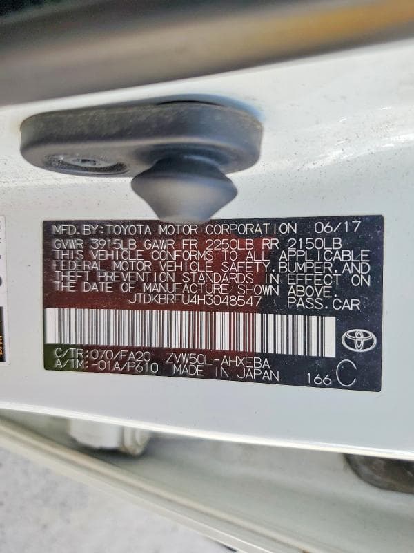 2017 TOYOTA PRIUS TWO TWO 12