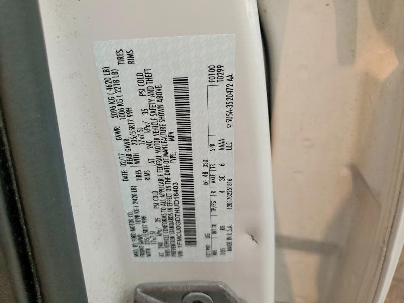 2017 FORD ESCAPE SE 13