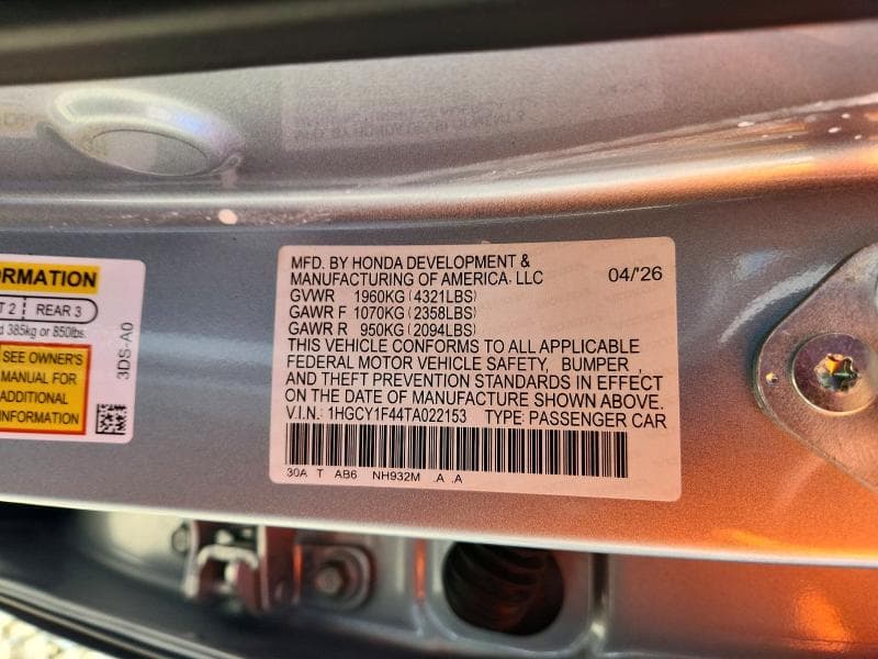 2026 HONDA ACCORD SE 12