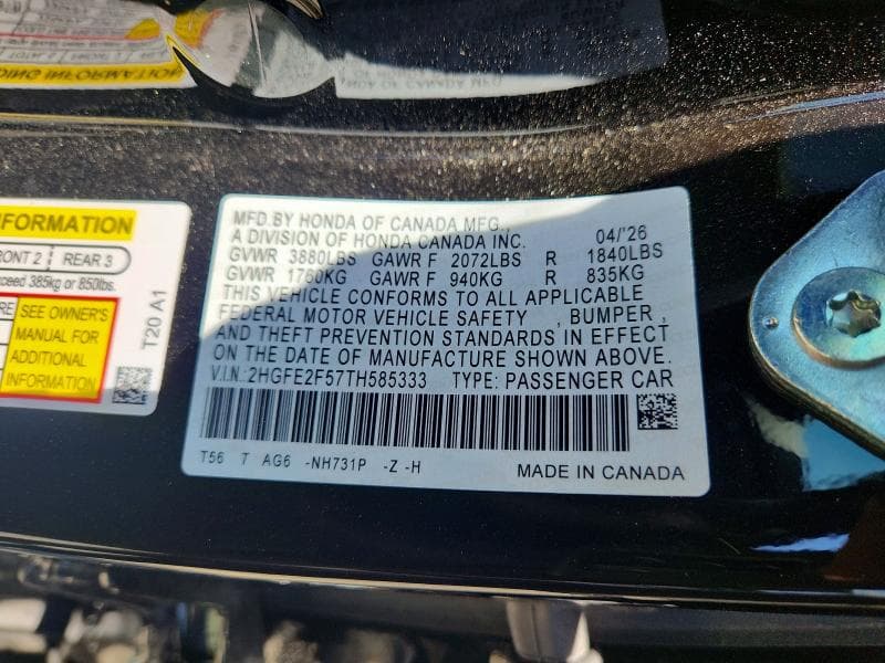 2026 HONDA CIVIC SPORT 12