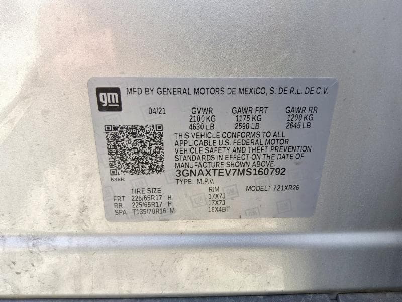 2021 CHEVROLET EQUINOX LT 13