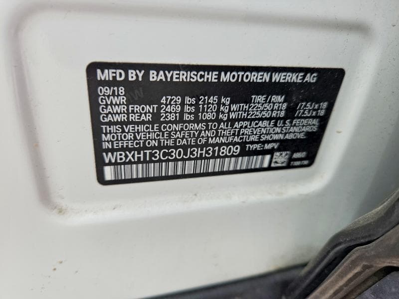 2018 BMW X1 XDRIVE28I XDRIVE28I 12