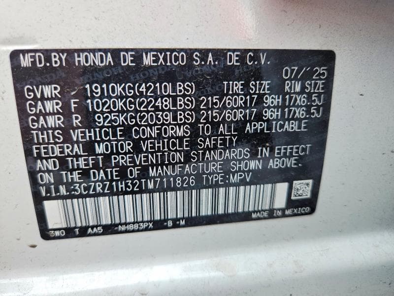 2026 HONDA HR-V LX 14