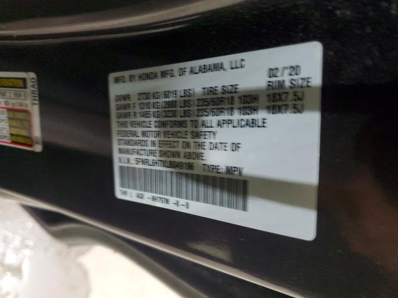 2020 HONDA ODYSSEY EXL 13