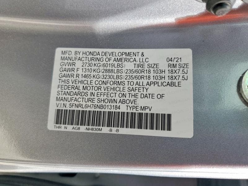 2022 HONDA ODYSSEY EXL 13