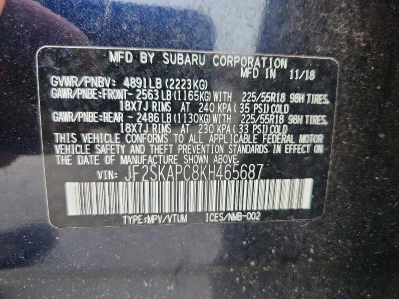 2019 SUBARU FORESTER SPORT 12