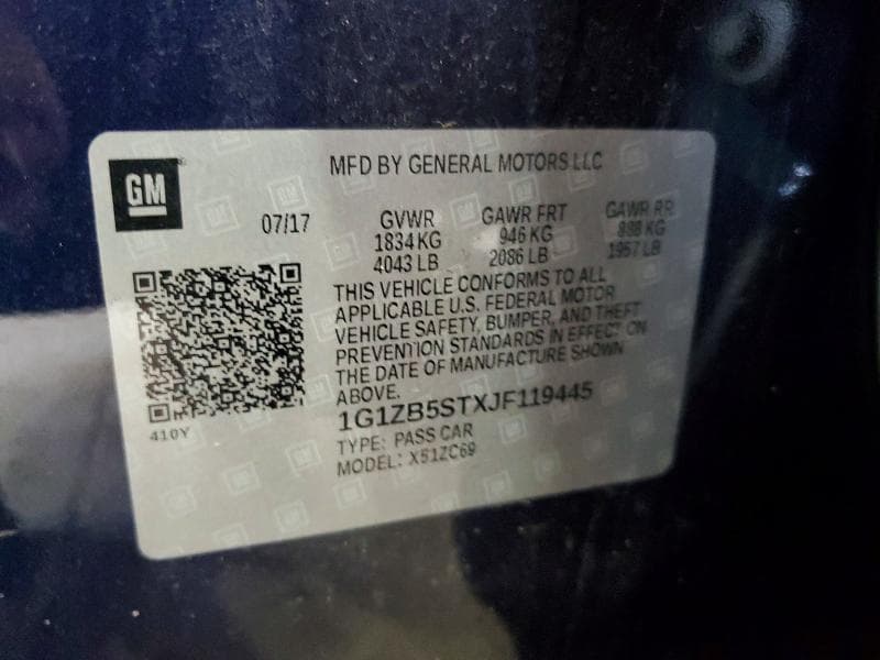 2018 CHEVROLET MALIBU LS 12
