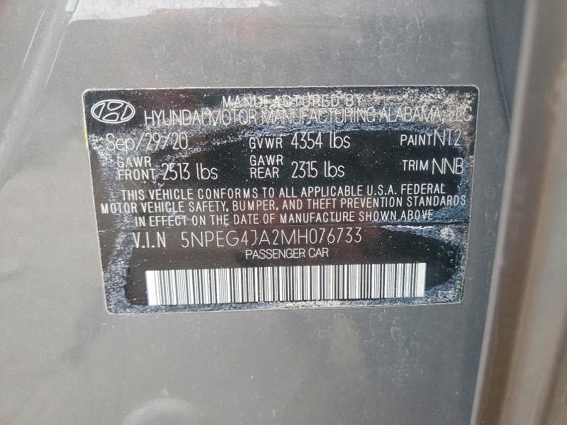 2021 HYUNDAI SONATA SE 12