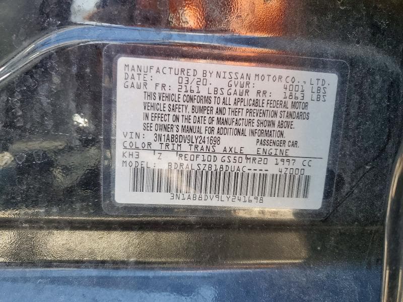 2020 NISSAN SENTRA SR 13