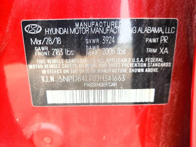 2018 HYUNDAI ELANTRA VALUE EDITION 12