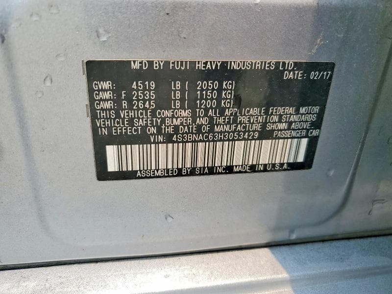 2017 SUBARU LEGACY 2.5I PREMIUM 13