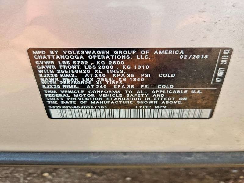 2018 VOLKSWAGEN ATLAS SE 13