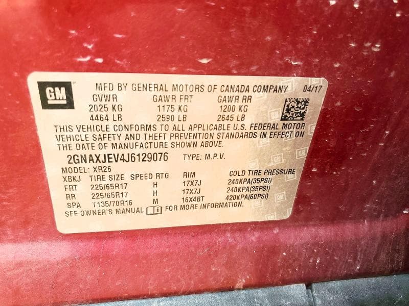 2018 CHEVROLET EQUINOX LT 14