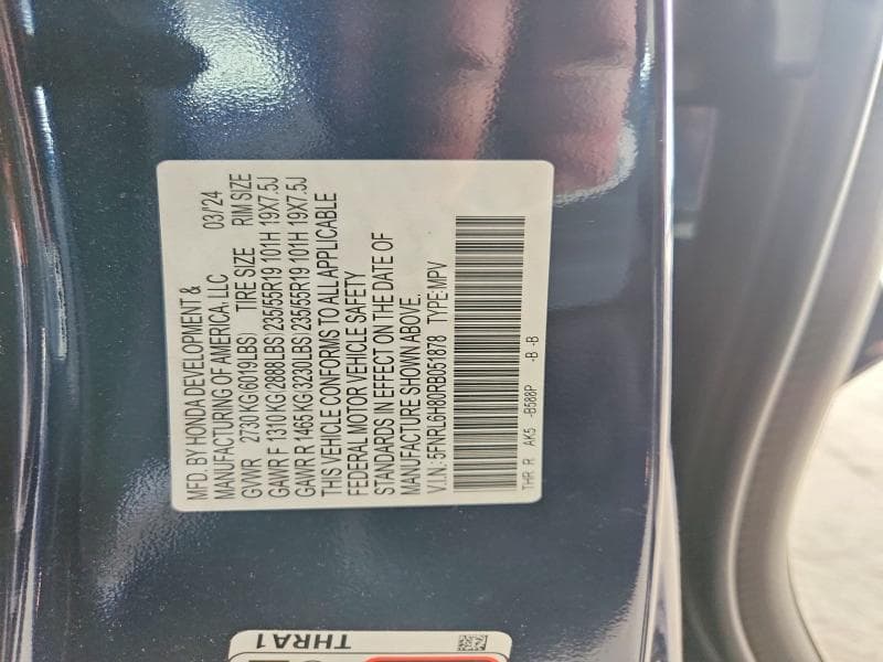 2024 HONDA ODYSSEY TOURING 12
