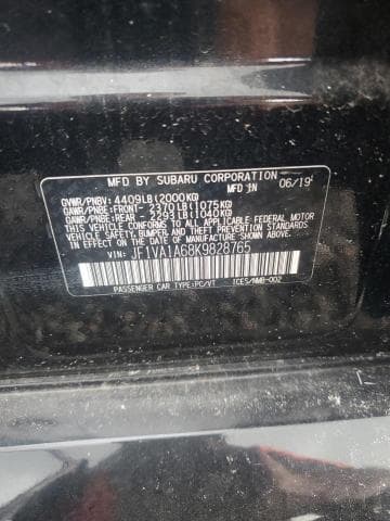 2019 SUBARU WRX 12