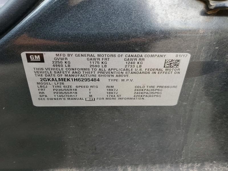 2017 GMC TERRAIN SLE 14