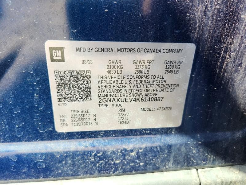 2019 CHEVROLET EQUINOX LT LT 13