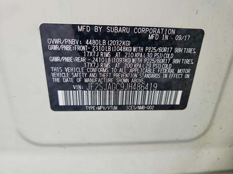 2018 SUBARU FORESTER 2.5I PREMIUM 13