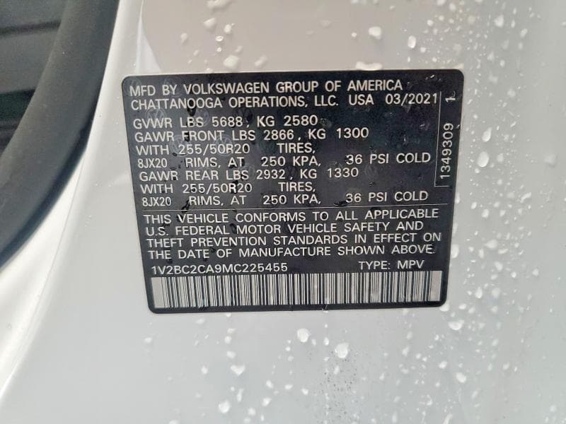 2021 VOLKSWAGEN ATLAS CROSS SPORT SEL SEL 13