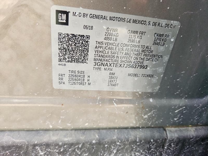 2018 CHEVROLET EQUINOX LT 12