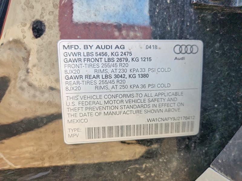 2018 AUDI Q5 PRESTIGE PRESTIGE 12