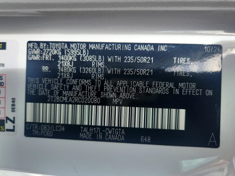 2024 LEXUS RX 500H F SPORT 12