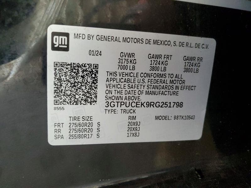 2024 GMC SIERRA K1500 ELEVATION 12