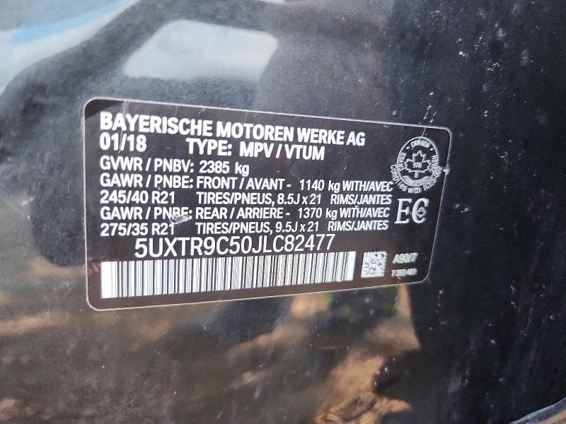 2018 BMW X3 XDRIVE30I 13