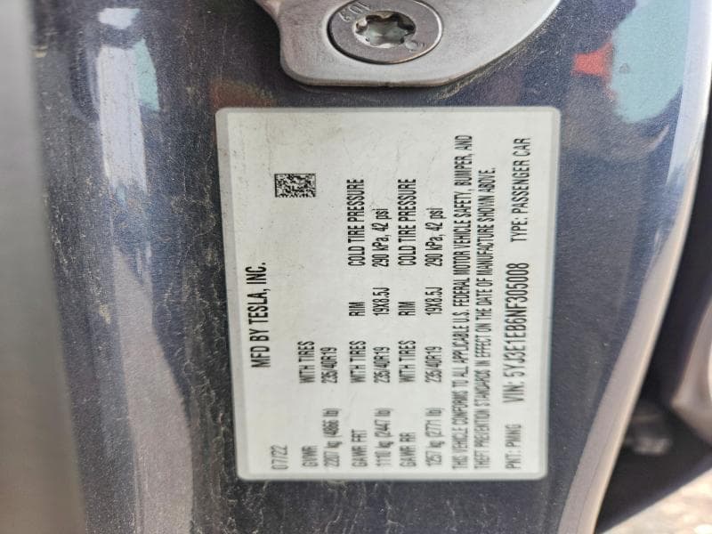 2022 TESLA MODEL 3 12