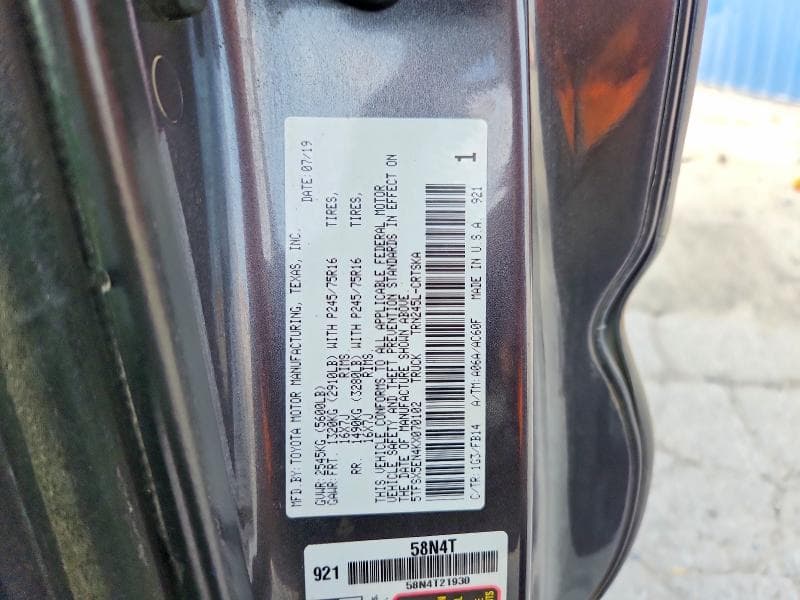 2019 TOYOTA TACOMA SR SR 12
