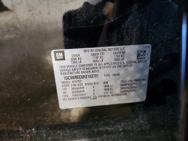2017 CHEVROLET SILVERADO K1500 LT 12