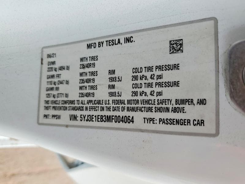 2021 TESLA MODEL 3 13