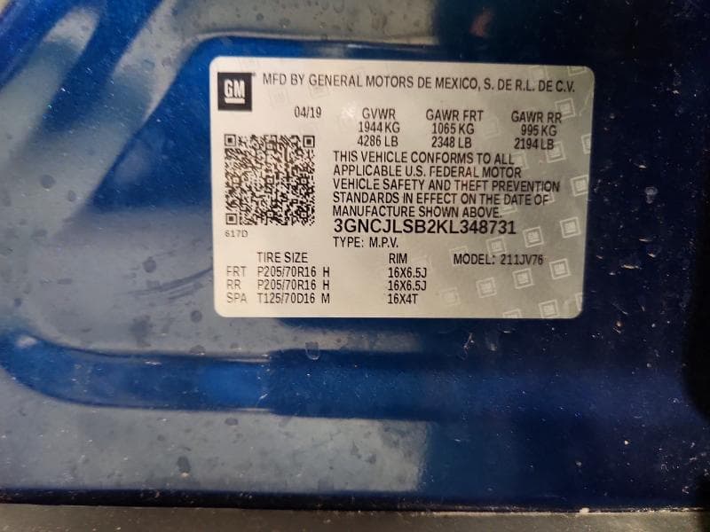 2019 CHEVROLET TRAX 1LT 1LT 13