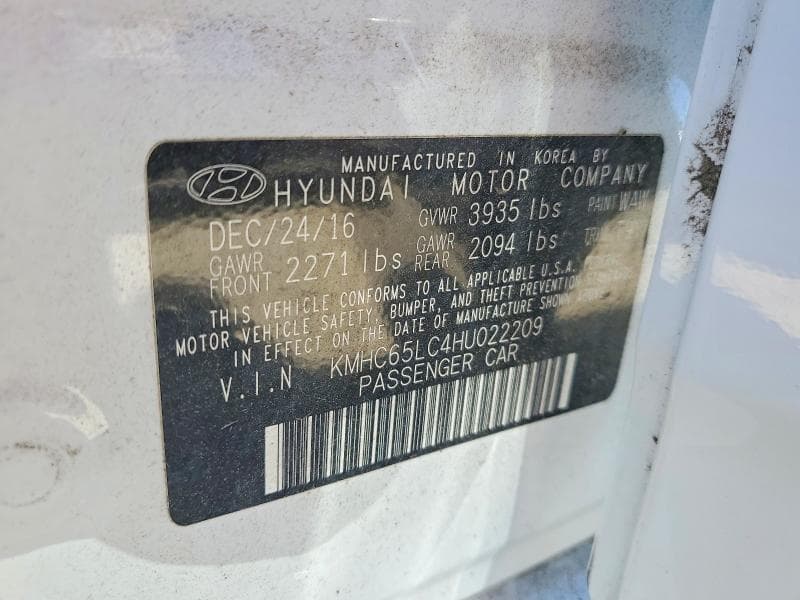 2017 HYUNDAI IONIQ BLUE 12