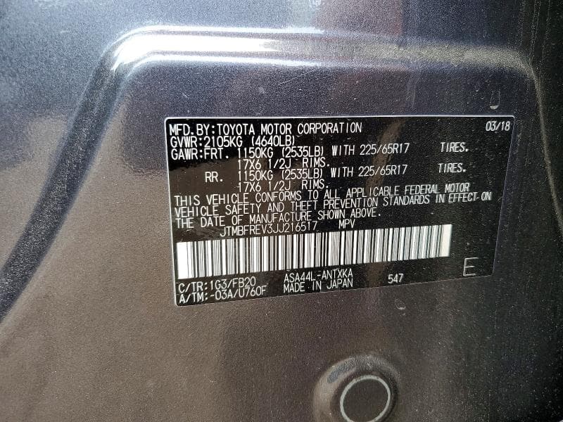 2018 TOYOTA RAV4 LE 13