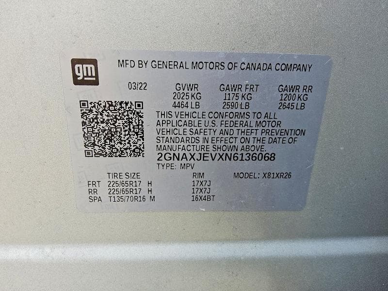 2022 CHEVROLET EQUINOX LT 12