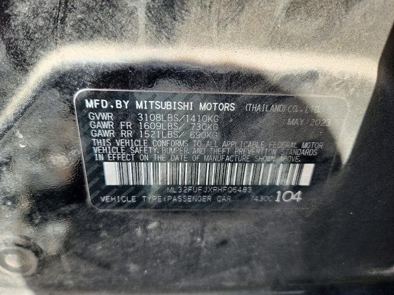 2023 MITSUBISHI MIRAGE G4 ES 12